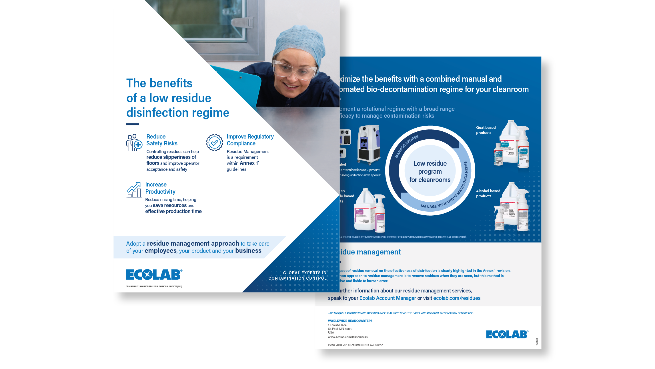 Ecolab Life Sciences Residue Leave Brochure Visual